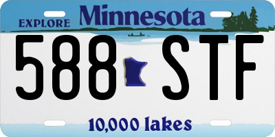 MN license plate 588STF