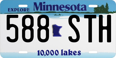 MN license plate 588STH