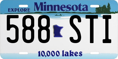 MN license plate 588STI