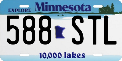 MN license plate 588STL