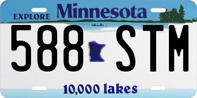 MN license plate 588STM