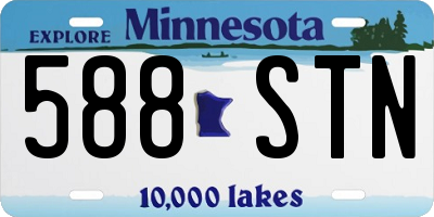MN license plate 588STN