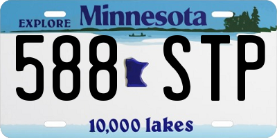 MN license plate 588STP
