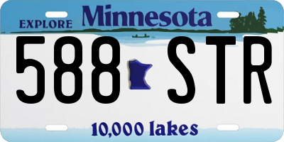 MN license plate 588STR