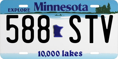 MN license plate 588STV