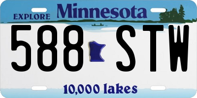 MN license plate 588STW