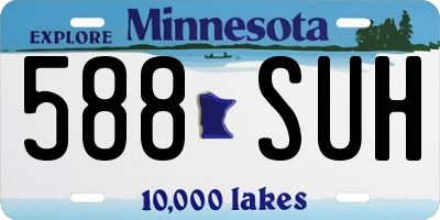 MN license plate 588SUH