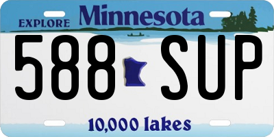 MN license plate 588SUP