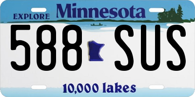 MN license plate 588SUS