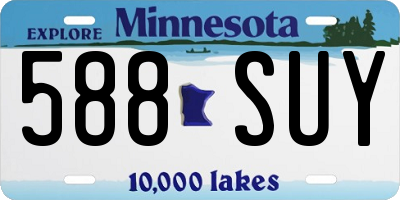 MN license plate 588SUY