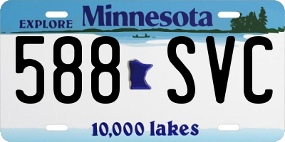 MN license plate 588SVC