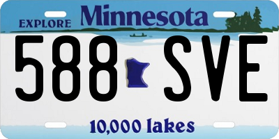 MN license plate 588SVE