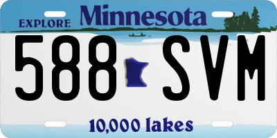 MN license plate 588SVM