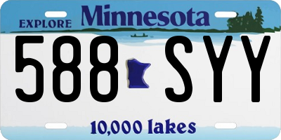 MN license plate 588SYY