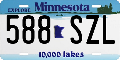 MN license plate 588SZL