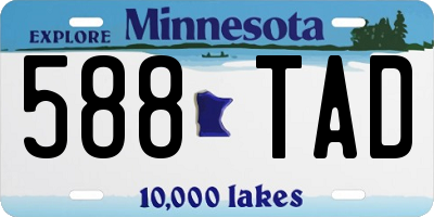 MN license plate 588TAD