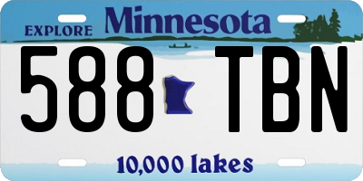 MN license plate 588TBN
