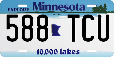 MN license plate 588TCU