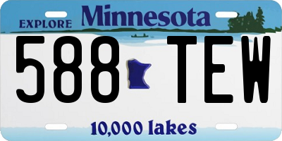 MN license plate 588TEW