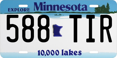 MN license plate 588TIR