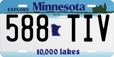 MN license plate 588TIV