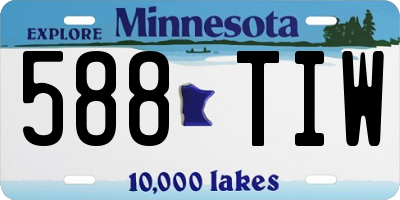 MN license plate 588TIW