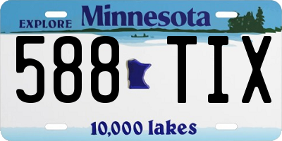 MN license plate 588TIX