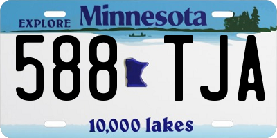 MN license plate 588TJA