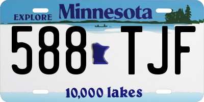 MN license plate 588TJF