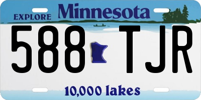 MN license plate 588TJR