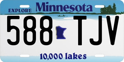 MN license plate 588TJV