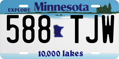 MN license plate 588TJW