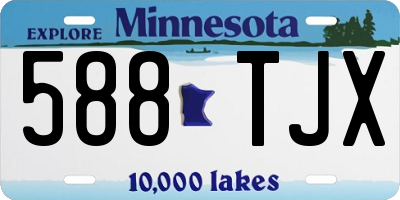 MN license plate 588TJX