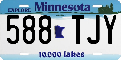MN license plate 588TJY