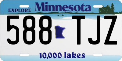 MN license plate 588TJZ