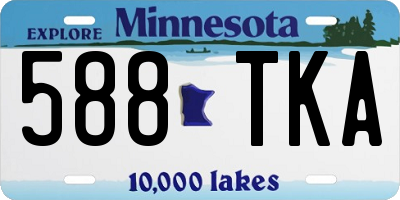 MN license plate 588TKA