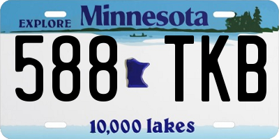 MN license plate 588TKB