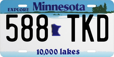 MN license plate 588TKD