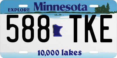 MN license plate 588TKE