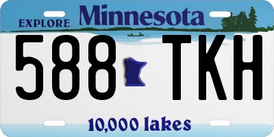 MN license plate 588TKH