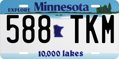 MN license plate 588TKM