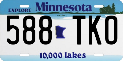 MN license plate 588TKO