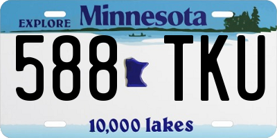 MN license plate 588TKU