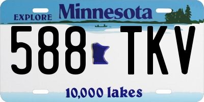 MN license plate 588TKV