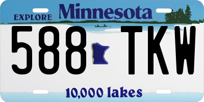 MN license plate 588TKW