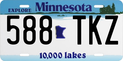 MN license plate 588TKZ