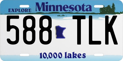 MN license plate 588TLK