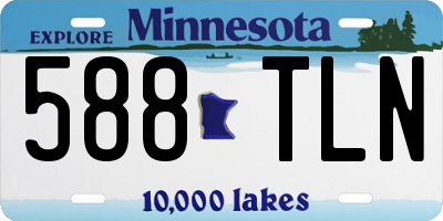 MN license plate 588TLN