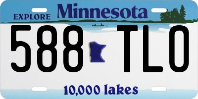 MN license plate 588TLO