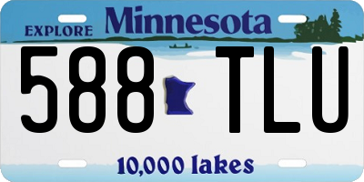 MN license plate 588TLU